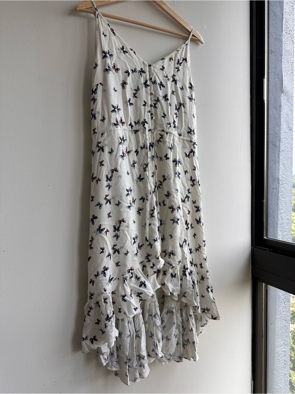 Butterfly Print Hi-Lo Dress